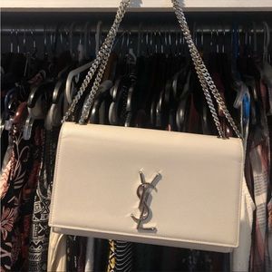 YSL kate white crossbody